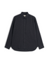 Oliver Spencer Men's Navy Brushed Cotton Button-Down Shirt Flat Shot