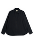 Oliver Spencer Men's Navy Loose-Fit Organic Cotton Overshirt