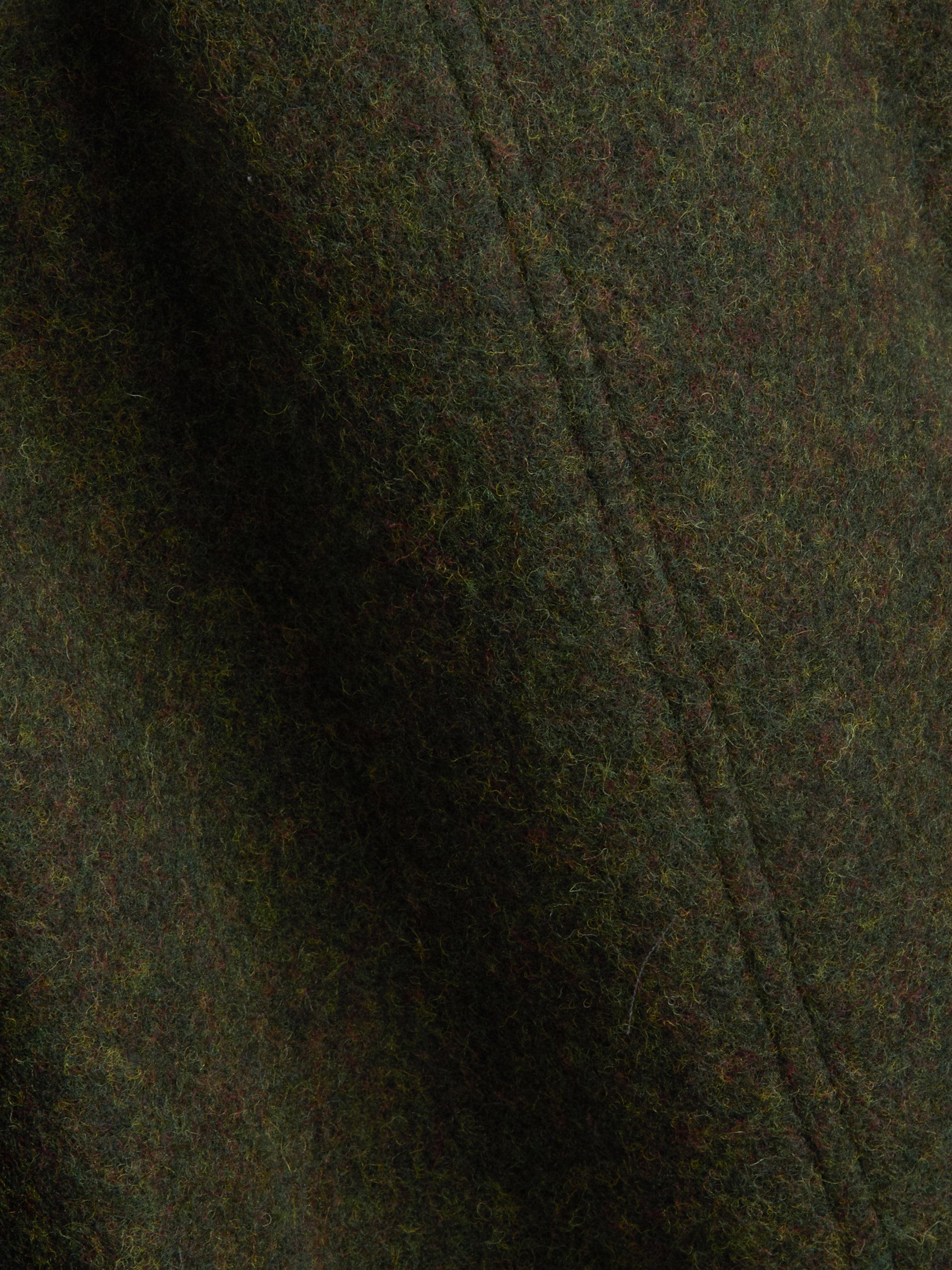 Detailed material shot of Oliver Spencer Men's Green Midweight Wool Field Jacet