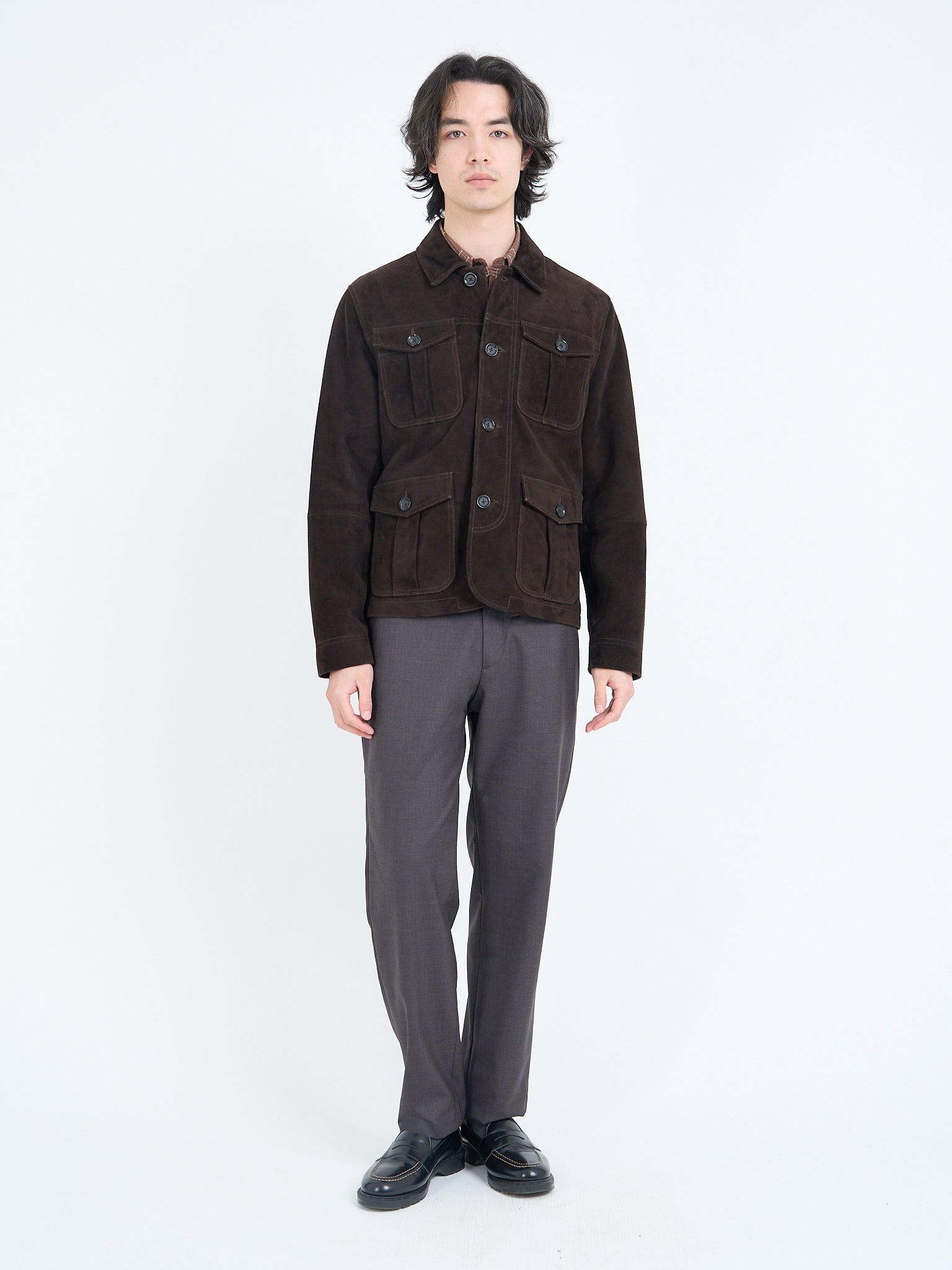 Shawcross Jacket Suede Chocolate Brown