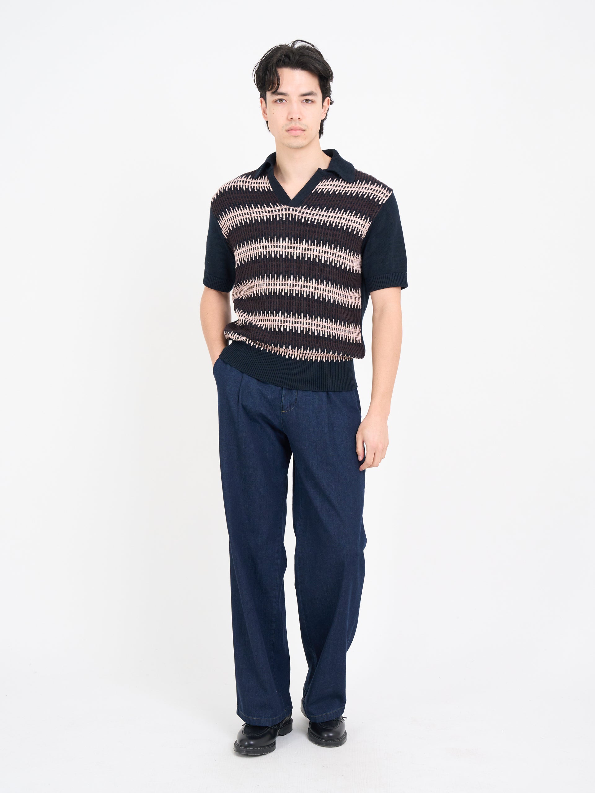 Short Sleeve Penhale Polo Shirt Freeman Navy
