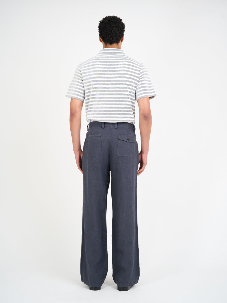 Mersey Polo Shirt Holmes Cream/Navy