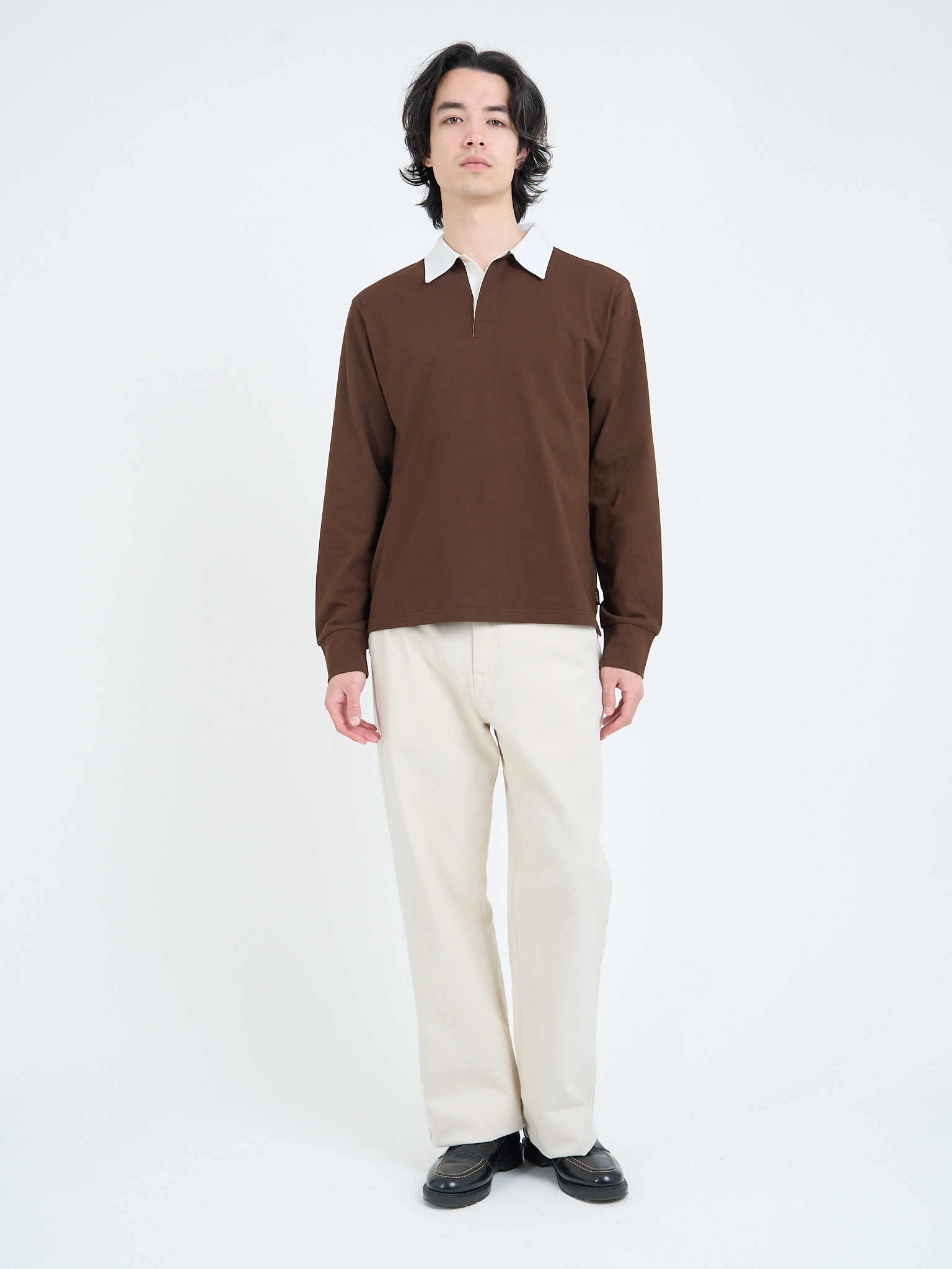 Heavy Long Sleeve Rugby Top Parton Brown