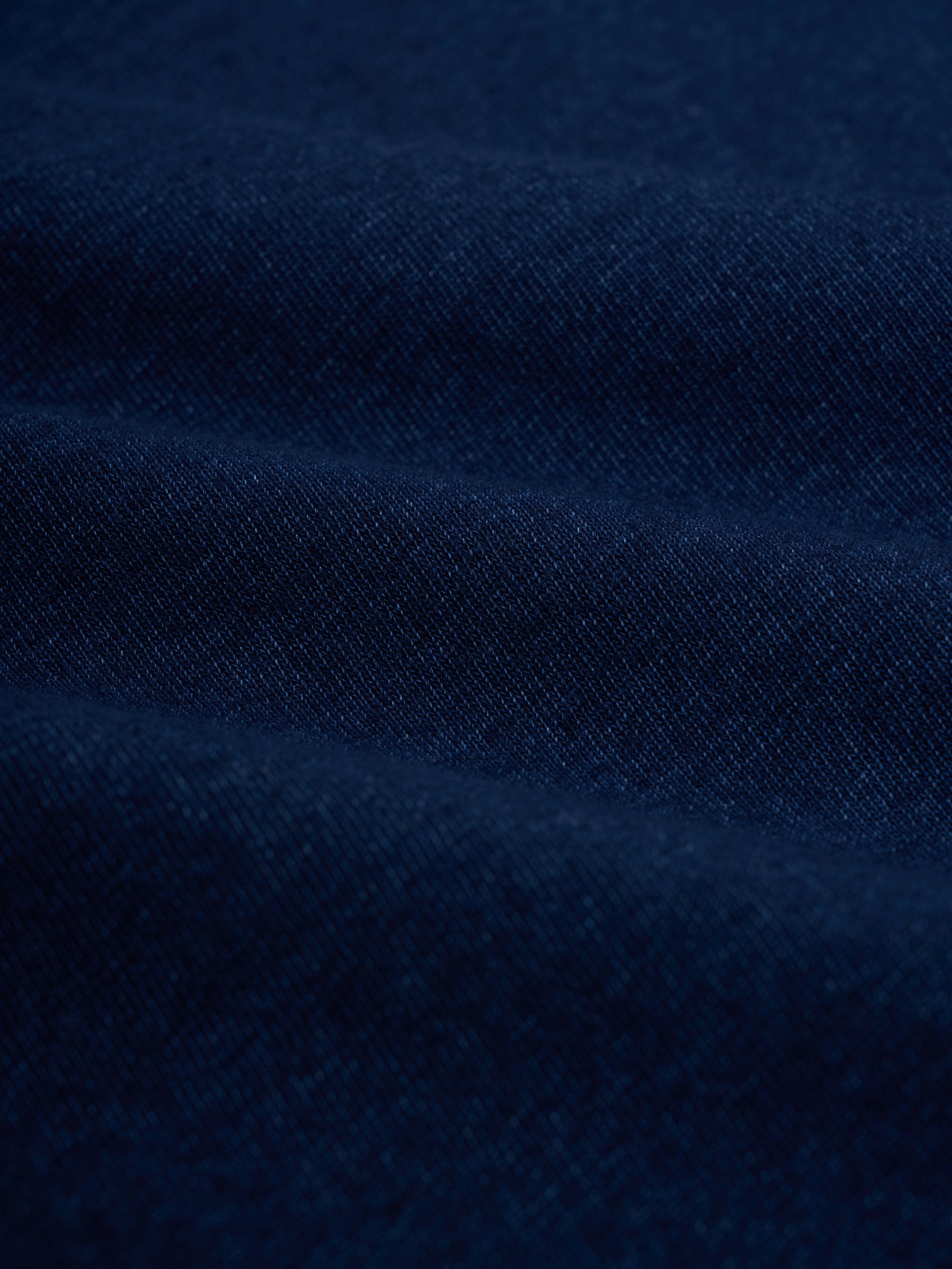 Mersey Long Sleeve Polo Shirt Hickman Indigo Rinse