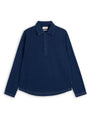 Mersey Long Sleeve Polo Shirt Hickman Indigo Rinse