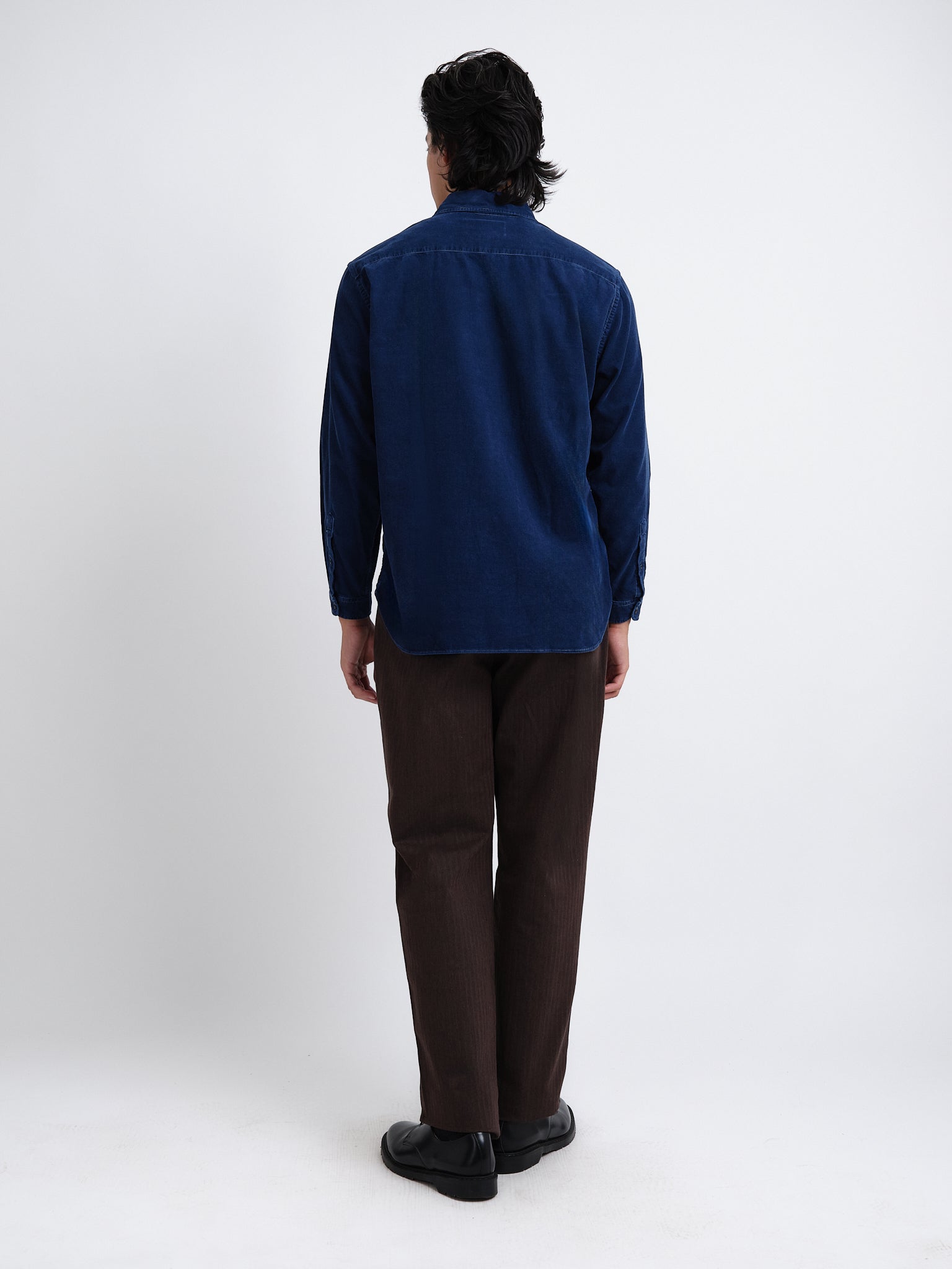 Atlanta Long Sleeve Shirt (Loose Fit) Newson Cord Indigo Blue Rinse
