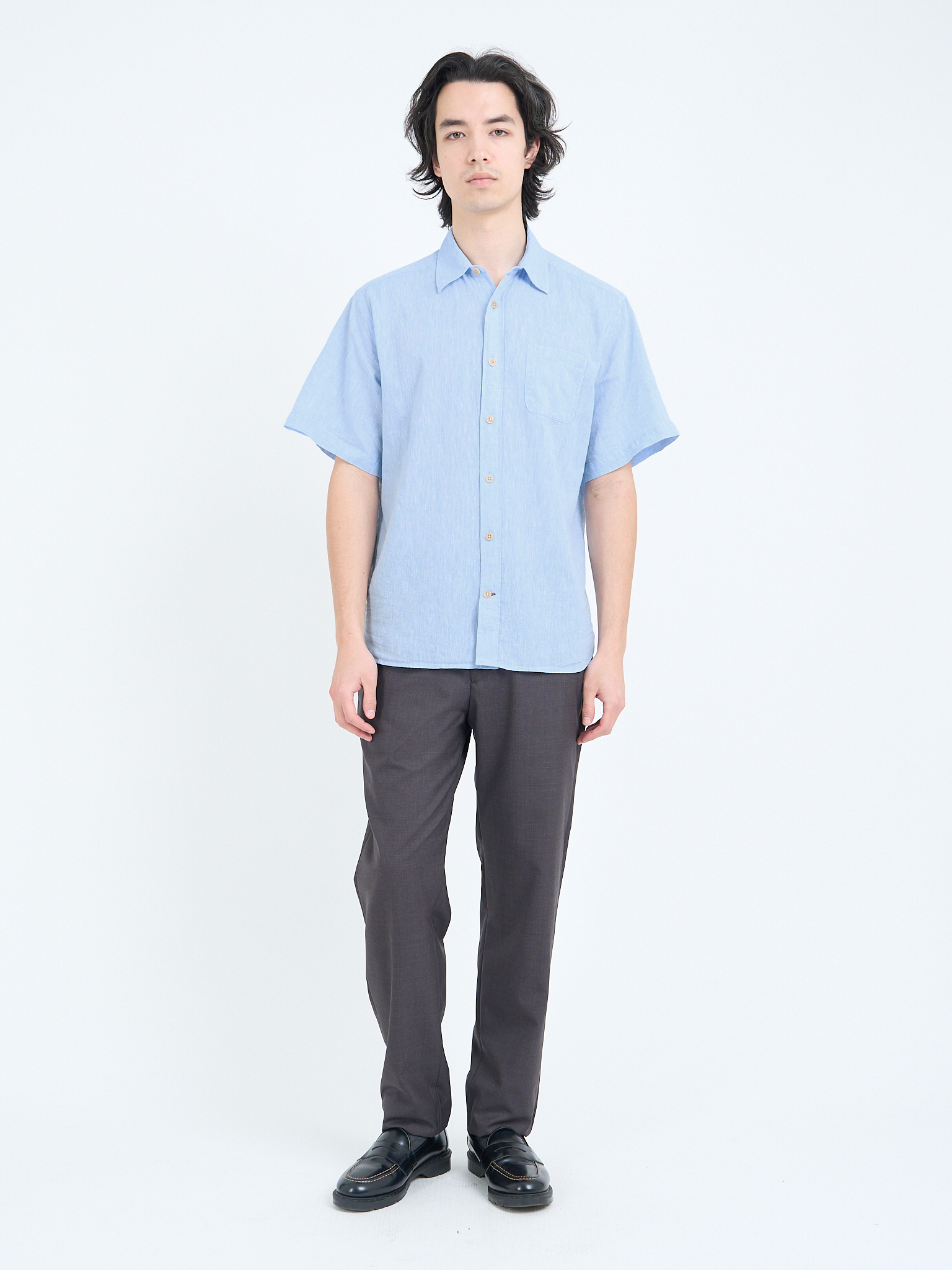 Atlanta Short Sleeve Shirt (Loose Fit) Perkins Blue