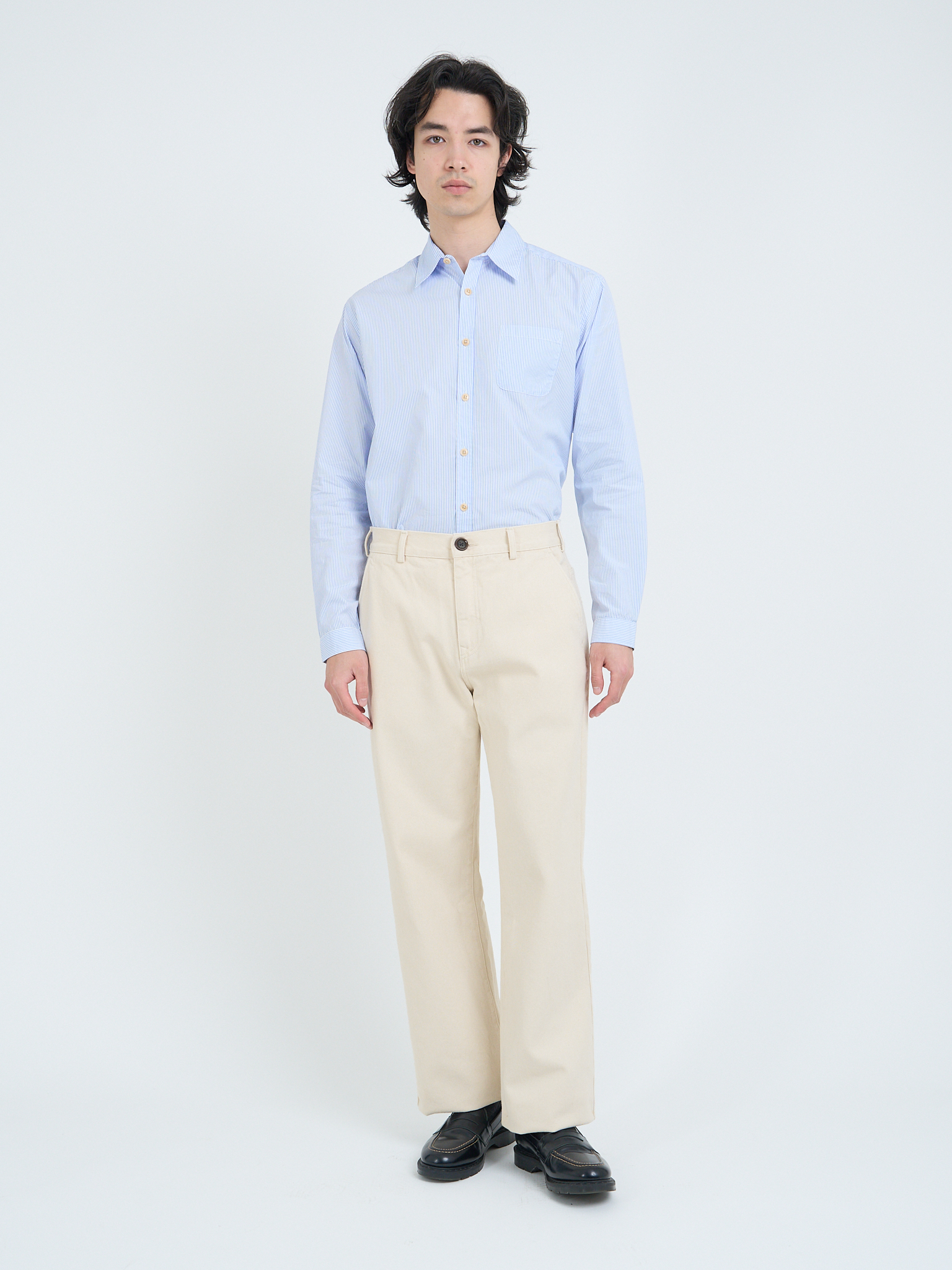 Utility Straight Leg Trousers Marin Twill Ecru