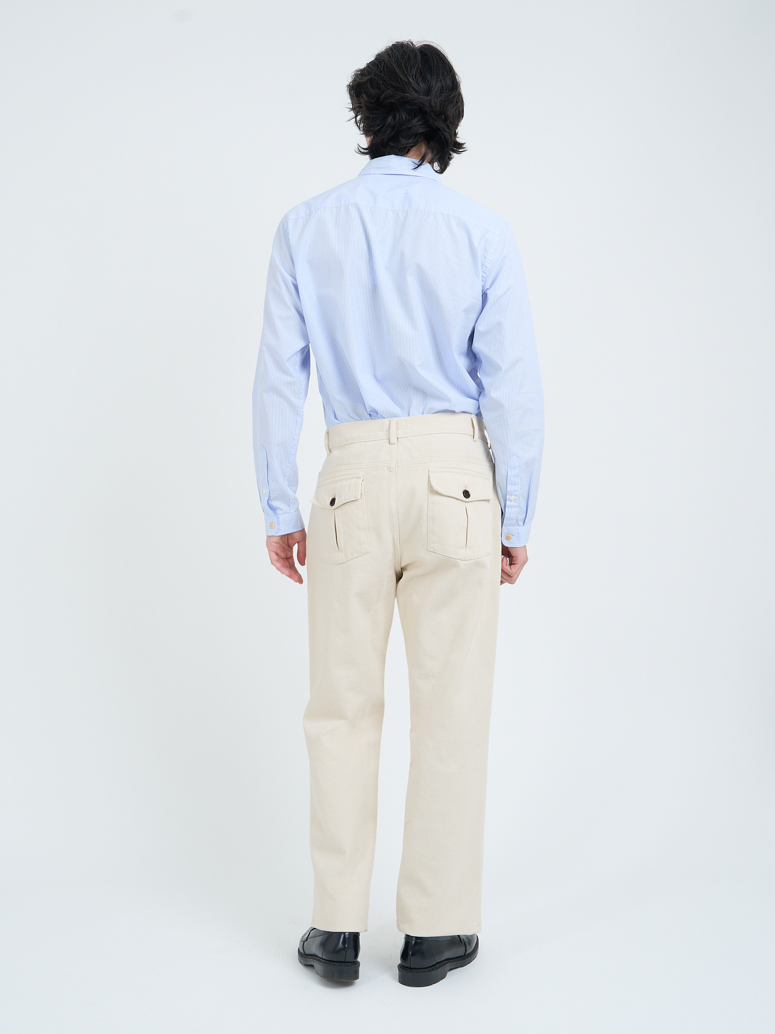 Utility Straight Leg Trousers Marin Twill Ecru