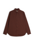 Oliver Spencer Men's Rust Red Cotton Button-Down Shirt Flat Shot