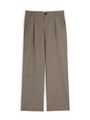 Orsman wide-leg trousers in Hilliard brown micro-check, flat view