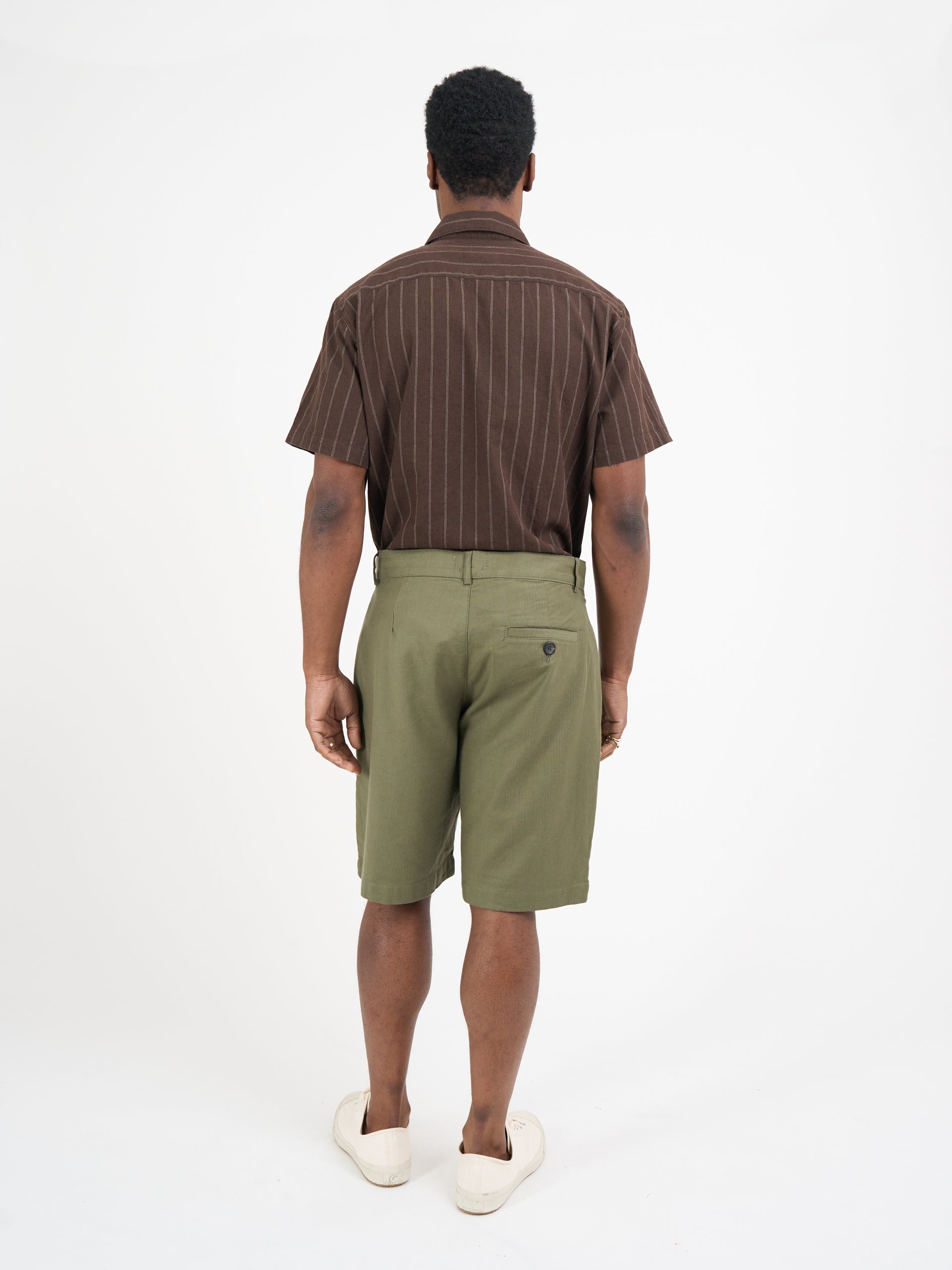 Pleated Shorts Eastman Green