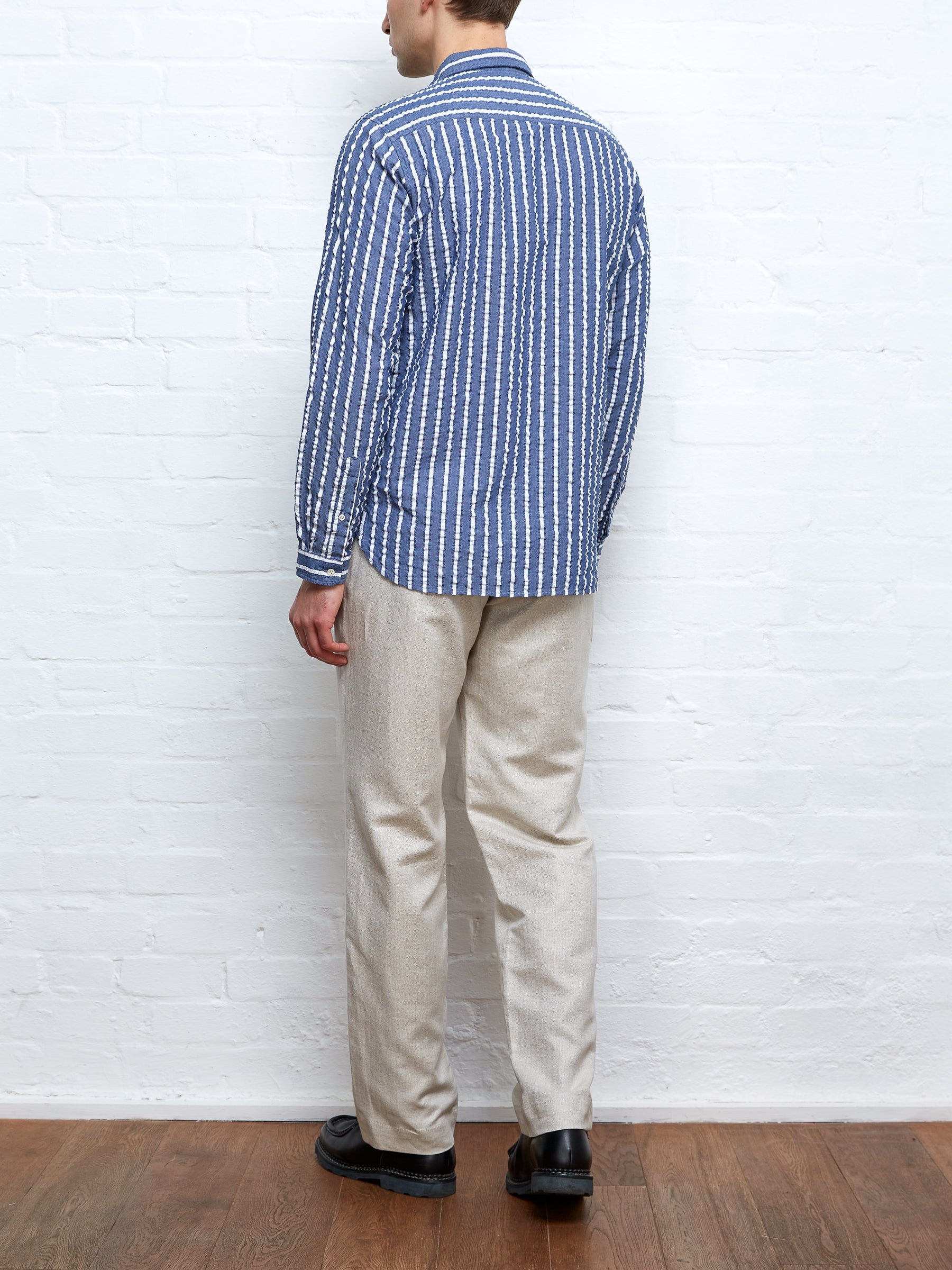 Clerkenwell Tab Shirt Pool Navy